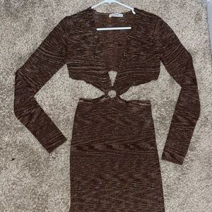 Brown Knit Dress